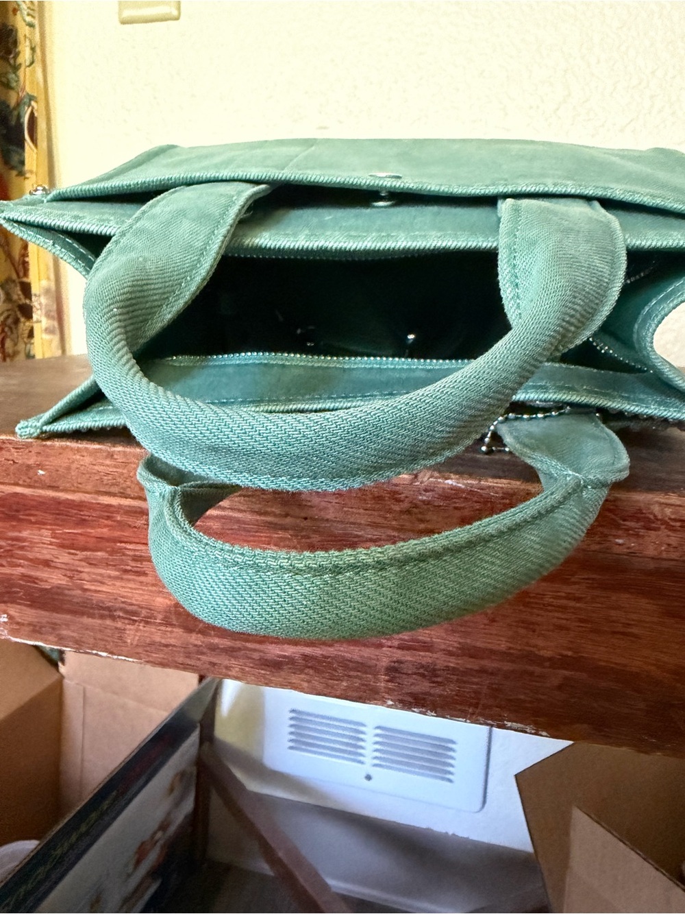 Bejeweled Coach Cargo Tote 26 Ivy Green - Picture 8 of 9
